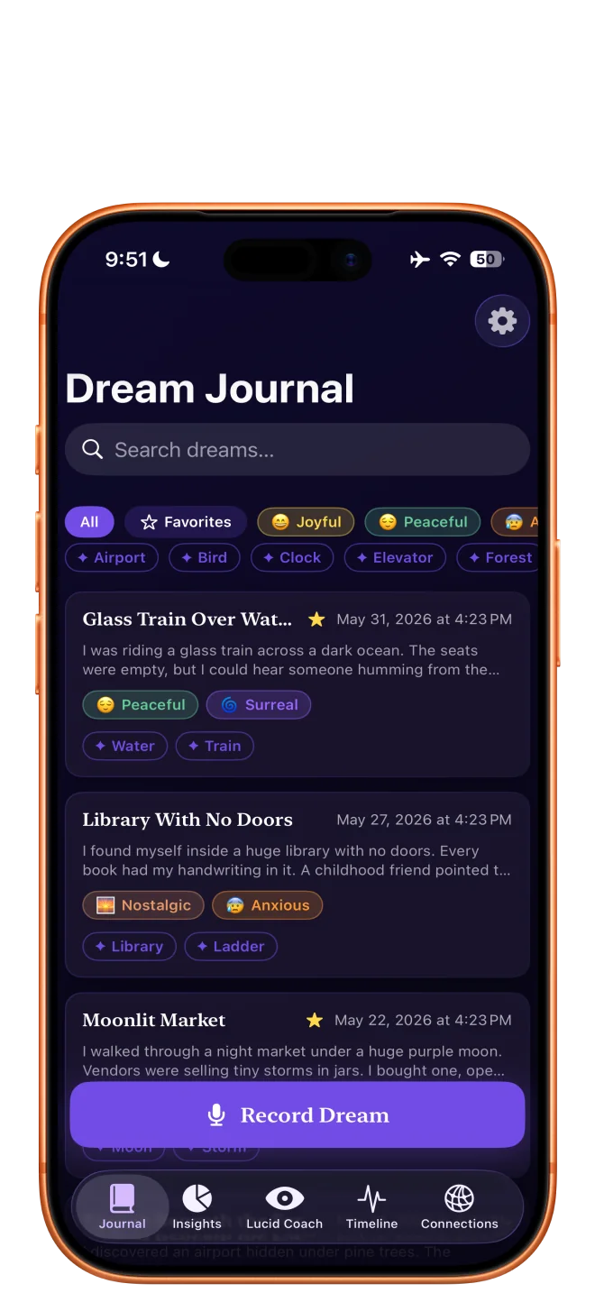 Aperçu du journal Dream Journal AI