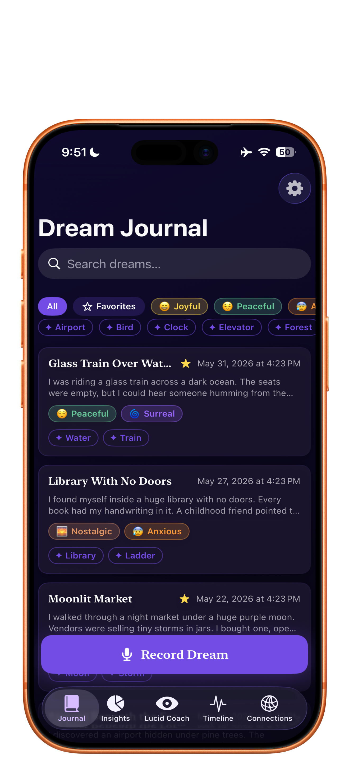 Dream Journal AI journal screen preview